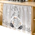 thumbnail image 2 of Grey Gnomes Christmas Cabinet Curtain 35"Wx35"L,Dustproof Under Sink Skirt W/ Self Adhesive Tape,Gray Xmas Snowflake Winter Rustic Cabinet Curtain Cover for Kitchen Sink,Bathroom Vanity,Laundry Room, 2 of 9