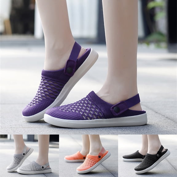CAIXAI Orthopedic Dress Sneakers Women Adjustable Upper Women's Fashion Sneakers Classic Walking Anti-Skid Walking Shoes with Wide Width Mesh Knitted Mary Jane Shoes Hands Free Go Walk Shoes