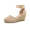 thumbnail image 2 of Sandalias con correa en el tobillo y hebilla para mujer, cuñas, zapatos transpirables de tejido de verano Wmkox8yii  sa1449, 2 of 4