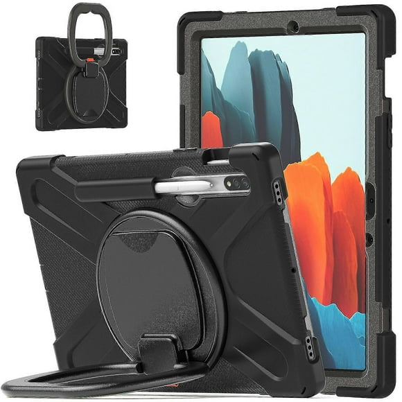 Colorful Case For Samsung Tab S7 11 Inch T870 With Pen Holder, Big Adjustable Ring Stand, Shock Protection Cover