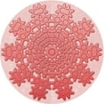 thumbnail image 1 of Ahgly Company Tapis d'Intérieur Lavable en Machine Carré Rouge, 3 Pieds Carré, 1 of 7
