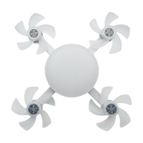 Wosthever Ventilador de techo con luz y control remoto, resistente y duradero, ventiladores de techo con luces Electrodomésticos blanco 4 cabezas