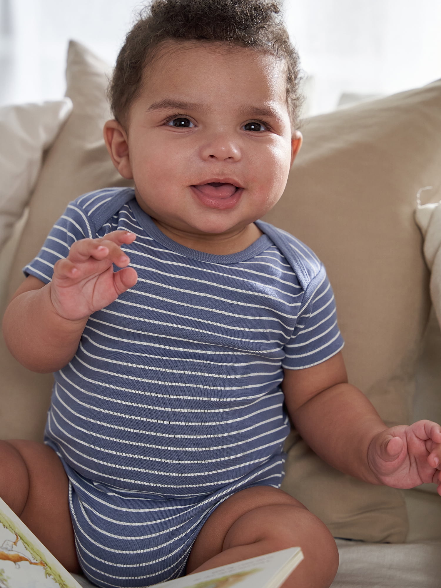 Gerber Baby Neutral Short Sleeve Onesies, 3-Pack, Sizes Newborn - 24 Months