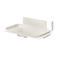 thumbnail image 3 of 1 PC Foldable Floating Shelf for Wall, No Drill Wall Shelf, Small Floating Shelf for Bathroom, Bedroom, RV, Kitchen, Adhesive Shelf for Phones, Watches,11.02x6.3x2.95 in(L), 3 of 7