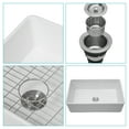 thumbnail image 3 of White Farmhouse Sink - 30 x 20 x 9 Inch White Farmhouse Kitchen Sink Apron Front Porcelain Ceramic Single Bowl Kitchen Sinks, 3 of 10