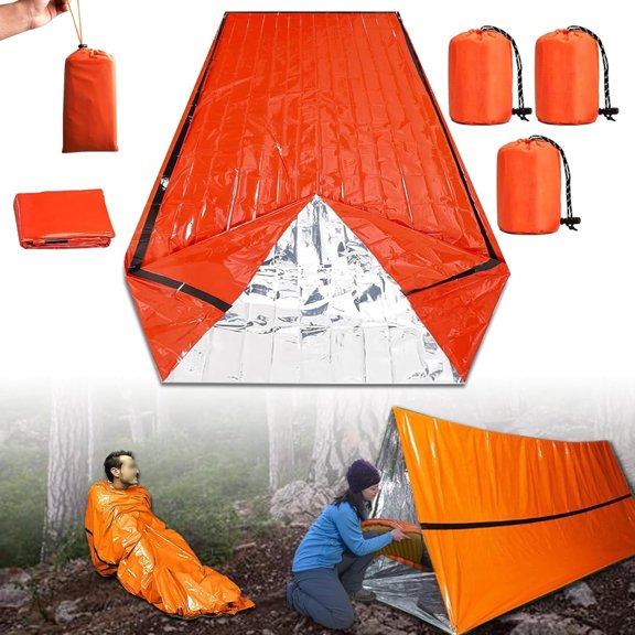 Sierra Madre Emergency Sleeping Bag,Emergency sleeping bags for survival,84"x36", Tiny Portable Thermal Waterproof Bivy Sack Blanket,Waterproof Thermal Bivy Sack for Camping, Hiking, Outdoor