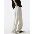 thumbnail image 3 of Pantalones de color liso con rayas laterales para hombre, pantalón informal americano, recto, estilo High Street, Y2k, holgado, 2023, 3 of 5