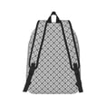 thumbnail image 6 of Rocae Gray Plaid for Durable Canvas Backpack Leisure Large Bag Travel Rucksack Multi-function Backpack Medium, 6 of 8