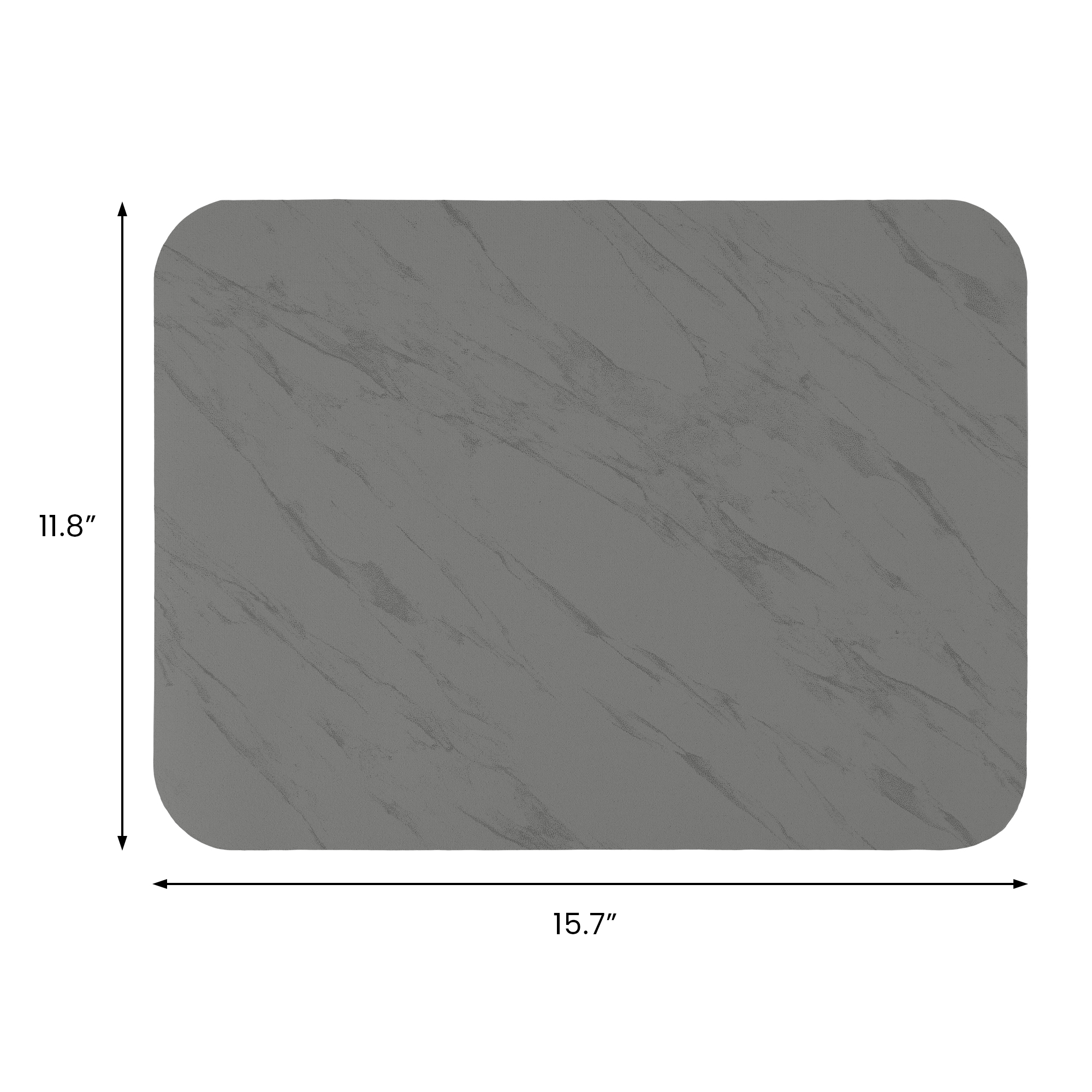 Unique Bargains Diatomaceous Stone Dish Drying Mat Dish Drying Mats Black 15.7*11.8 inch