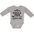 thumbnail image 3 of Inktastic Nana Papa Love Me Grandchild Boys or Girls Long Sleeve Baby Bodysuit, 3 of 5