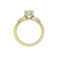 thumbnail image 2 of 1.00 Carat Brilliant Radiant Cut Natural Diamond Elegant Solitaire with Accents Wedding Ring for her in Solid 14K Yellow Gold Size 9.5, 2 of 8