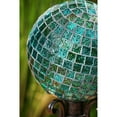 thumbnail image 4 of Evergreen 10" Mosaic Glass Gazing Ball, Turquoise Mosaic, 4 of 4