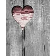 thumbnail image 2 of Peck, Gail 12x14 White Modern Wood Framed Museum Art Print Titled - Up and Down Pink Woodcut Heart II, 2 of 4