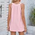thumbnail image 4 of ZyeKqe Womens Tank Tops Eyelet Crewneck Casual Summer Tops Basic Sleeveless Shirts Loose Fitted, 4 of 7