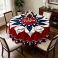 thumbnail image 4 of XGFHYJEH 4th of July Tablecloth, Patriotic Decorations Red White and Blue Print Table Cloth, Memorial Day Table Cloth American Flag for Independence Day Indoor Outdoor Pool Party Decor, 4 of 6