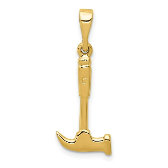 10k Yellow Gold Hammer Charm