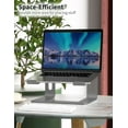 thumbnail image 2 of Laptop Stand, Aluminum Computer Riser, Ergonomic Laptops Elevator for Desk, Metal Holder Compatible with 10 to 15.6 Inches Notebook Computer, Silver, 2 of 4