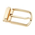 thumbnail image 5 of Milageto Reversible Belt Buckle Alloy Rectangle Pin Buckle for Fathers Day Dress Belt gold, 5 of 8