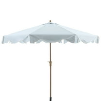 My Texas House 9ft Round Market Patio Umbrella, Blue