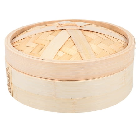 

1 Set Handmade Bamboo Steamer Kitchen Food Steamer with Lid Cooking Tool