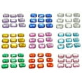 thumbnail image 2 of U8MO 100 Flatback Acrylic Rectangle Sewing Rhinestone Gems 13X18mm Sew on beads -Hot Pink, 2 of 7