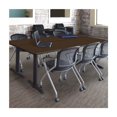 thumbnail image 2 of Regency Cain 84 x 24 in. T-Base Training Seminar Table- Neo Walnut & 3 Cadence Nesting Chairs, 2 of 10