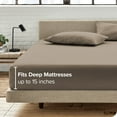 thumbnail image 4 of Bare Home Deep Pocket Fitted Sheet - Ultra-Soft Wrinkle Resistant Microfiber, 4 of 7