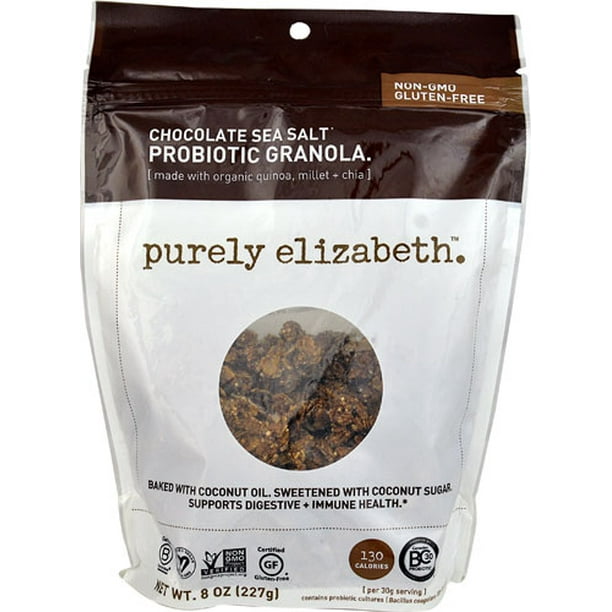 Purely Elizabeth Probiotic Granola Gluten Free Chocolate Sea Salt 8
