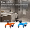 thumbnail image 2 of Riwcyla Robinets à Double Commande à Doubles Sorties Tap Connecteur d'Interface Universel pour Évier Robinets Maison Salle de Bain Tuyau Raccord d'Irrigation Fournitures d'Arrosage de Jardin, 2 of 6