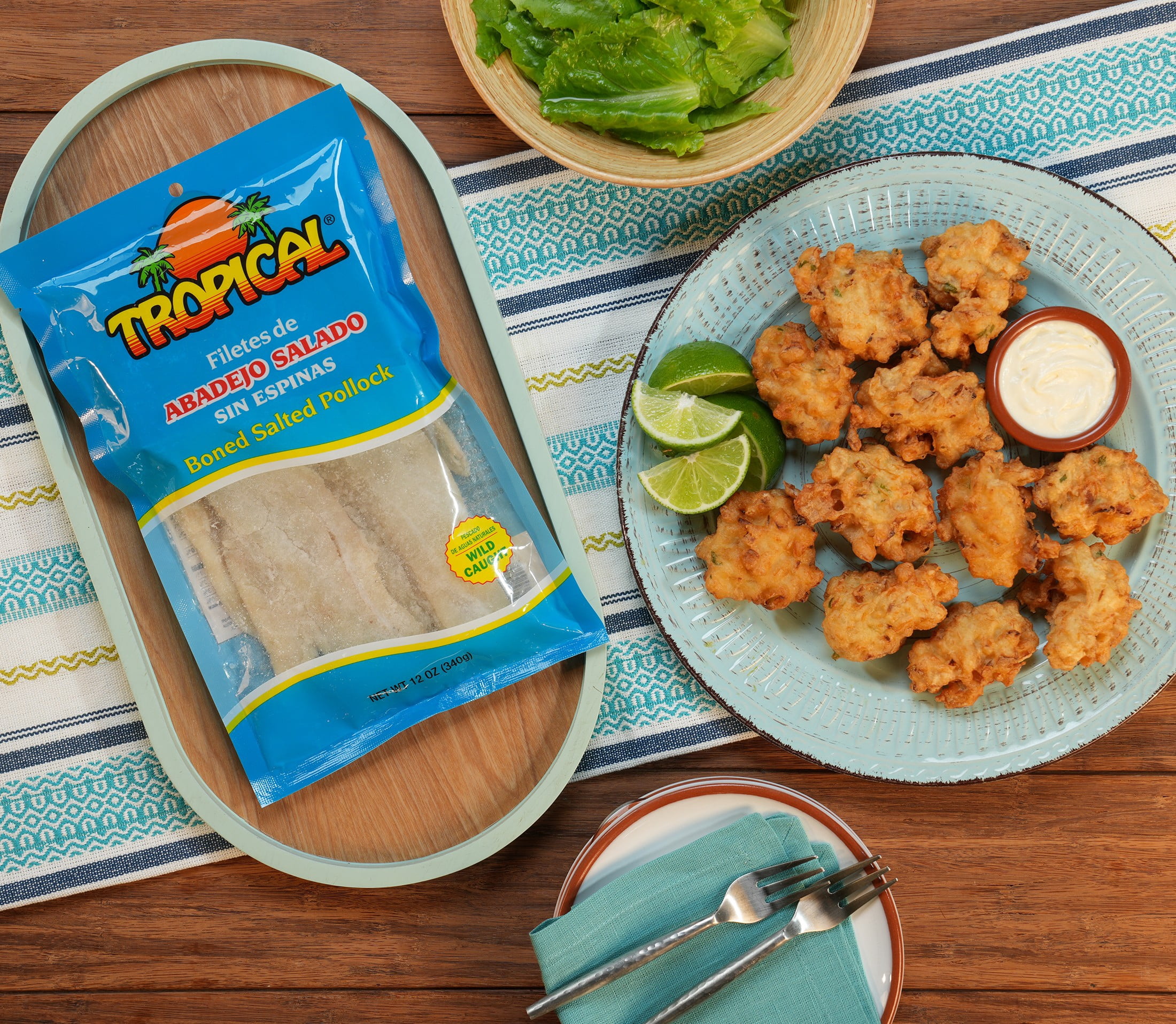 Tropical Boned Salted Pollock Fillets 12oz, Wild Caught, Bag