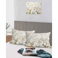 thumbnail image 5 of Floral Flower Pillow Covers Queen Size 2 Pack, Modern Oil Painting Watercolor White Soft Bed Throw Pillowcases Breathable Cooling Long Lumbar Body Pillow Sham Cover for Bed Sofa 20''x30'', 5 of 7