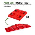thumbnail image 3 of RV Leveling Blocks Heavy Duty 10 Pack Camper Blocks and Interlocking Design Camper Levelers with Packing Bag Carrying Red, 3 of 6