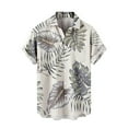 thumbnail image 2 of TIHLMK Mens Blouses & Button-down Shirts, Mens Tops Deals Clearance Men's Lapel Chest Pocket Hawaiian Print Loose Short Sleeve Shirt, 2 of 4