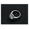 thumbnail image 3 of 7ct Zircon Engagement Rings for Women Radiant Cut 8*10mm Zircon Women Wedding Rings S925 Sterling Silver Rings for Women Stylish Hypoallergenic Personalized Promise Rings, 3 of 9
