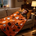 thumbnail image 6 of Yeciiwht Halloween Blanket - Soft Flannel Throw Blankets Warm Cozy Nap Blanket for Sofa, Couch, Bedroom & Office, Festive Decorative Blanket for All Seasons, 6 of 7