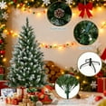 thumbnail image 4 of Snow Flocked Artificial Christmas Tree,  Christmas Tree with Pinecones, Xmas Trees with Hinged Structure & Foldable Metal Stand, Easy Setup for Holiday Decor, 4 of 10