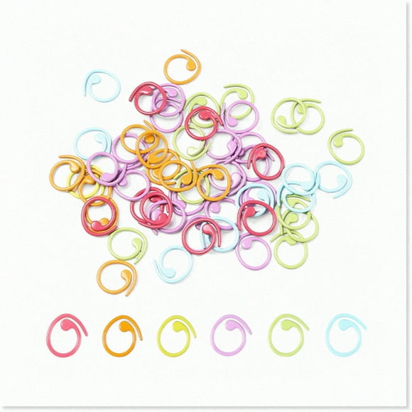 Colorful Stitch Locks - 50Pcs Metal Knitting Crochet Stitch Markers for Sewing & Crafting