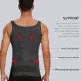 thumbnail image 2 of QRIC 2 Pack Men Slimming Body Shaper Vest Chest Compression Shirts Abs Abdomen Slim Tank Top Undershirt Shapewear Tank Top for Men, 2 of 8