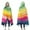 Colorful Tie Dye, variant on Wearable Blanket,Black White Tie Dye Mandala Pattern Hooded Wearable Flannel Blanket for Adults & Teens,Winter Poncho Shawl Wrap Cape Cozy Anti-Pill,60"x80"