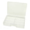 Darice Clear Plastic Deluxe 8 Compartment Bead Organizer Box, 1 Each