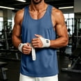 thumbnail image 2 of Mfakffe Tank Tops For Men Lightweight Workout Summer Sleeveless Muscle Gym Shirts Athletic Beach Tee Shirt, 2 of 5