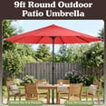 thumbnail image 3 of Pure Garden 9FT Outdoor Vented Patio Umbrella with Easy Crank (Orange), 3 of 9