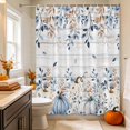 thumbnail image 6 of Thanksgiving Fall Shower Curtains for Bathroom, Pumpkins Blue Eucalyptus Leaves Wooden Waterproof Fabric Shower Curtain, Decorative Bathroom Curtain for Bathtub, 36"x72", No Hooks Included, 6 of 9
