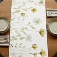 thumbnail image 5 of Table Runners 72 Inches Long Dress Scarves, Yellow Spring Floral Farmhouse Kitchen/Dining Table Runner, Coffee Tablerunners, Summer Flowers Botanical Elegant 14x72 Inch, 5 of 9