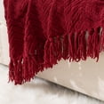 thumbnail image 3 of Battilo Red Throw Blanket for Couch, Knit Christmas Throw Blanket for Home Decor, Super Soft Cozy Warm Red Christmas Blanket for Winter,Holiday Blankets, 50" x 60", 3 of 6