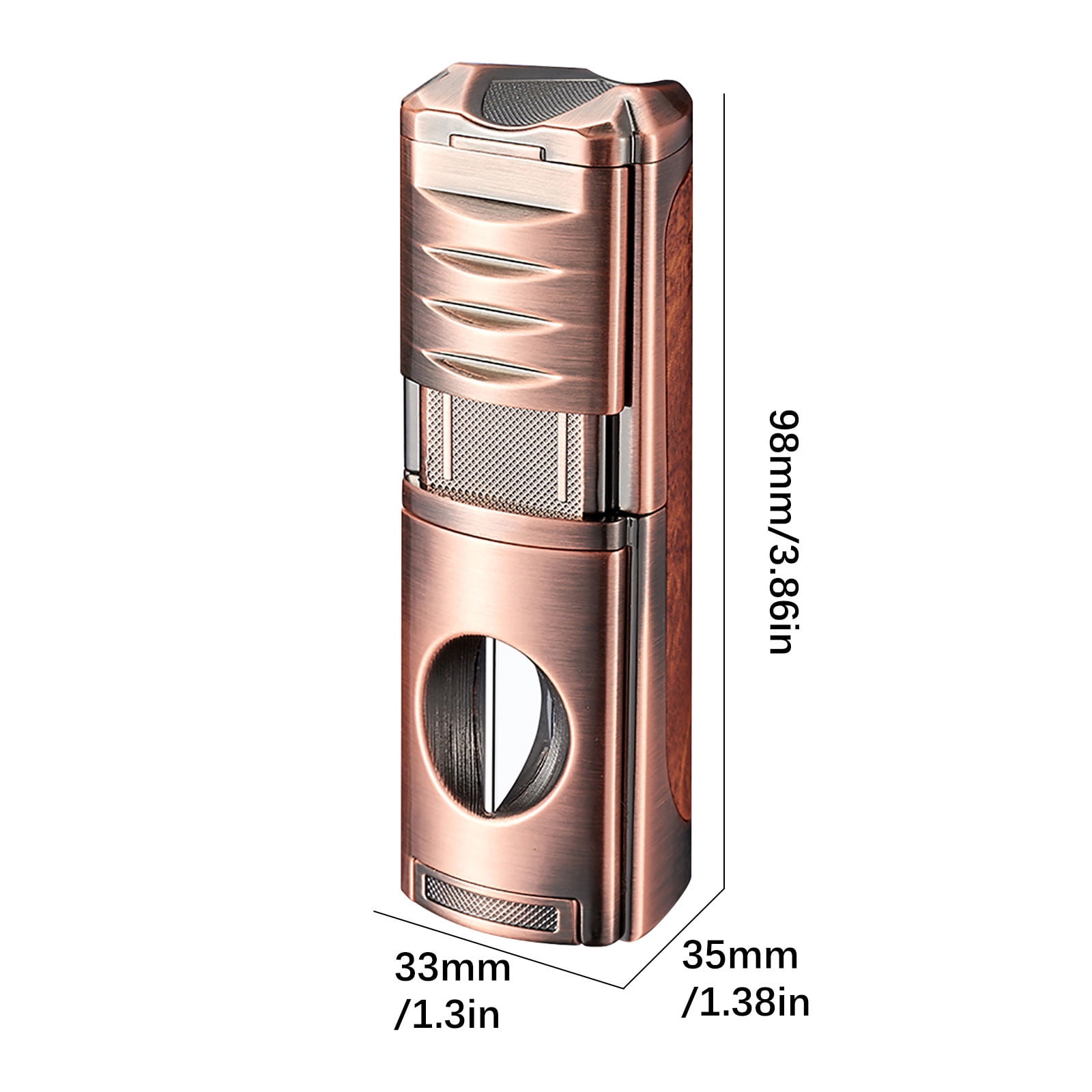 Torch Lighter Triple Flame Rechargeable Lighter, Portable Windproof Torch Igniter USB Charging Multifunction Lighter, for Cigar BBQ Camping Outdoor Lighting Use