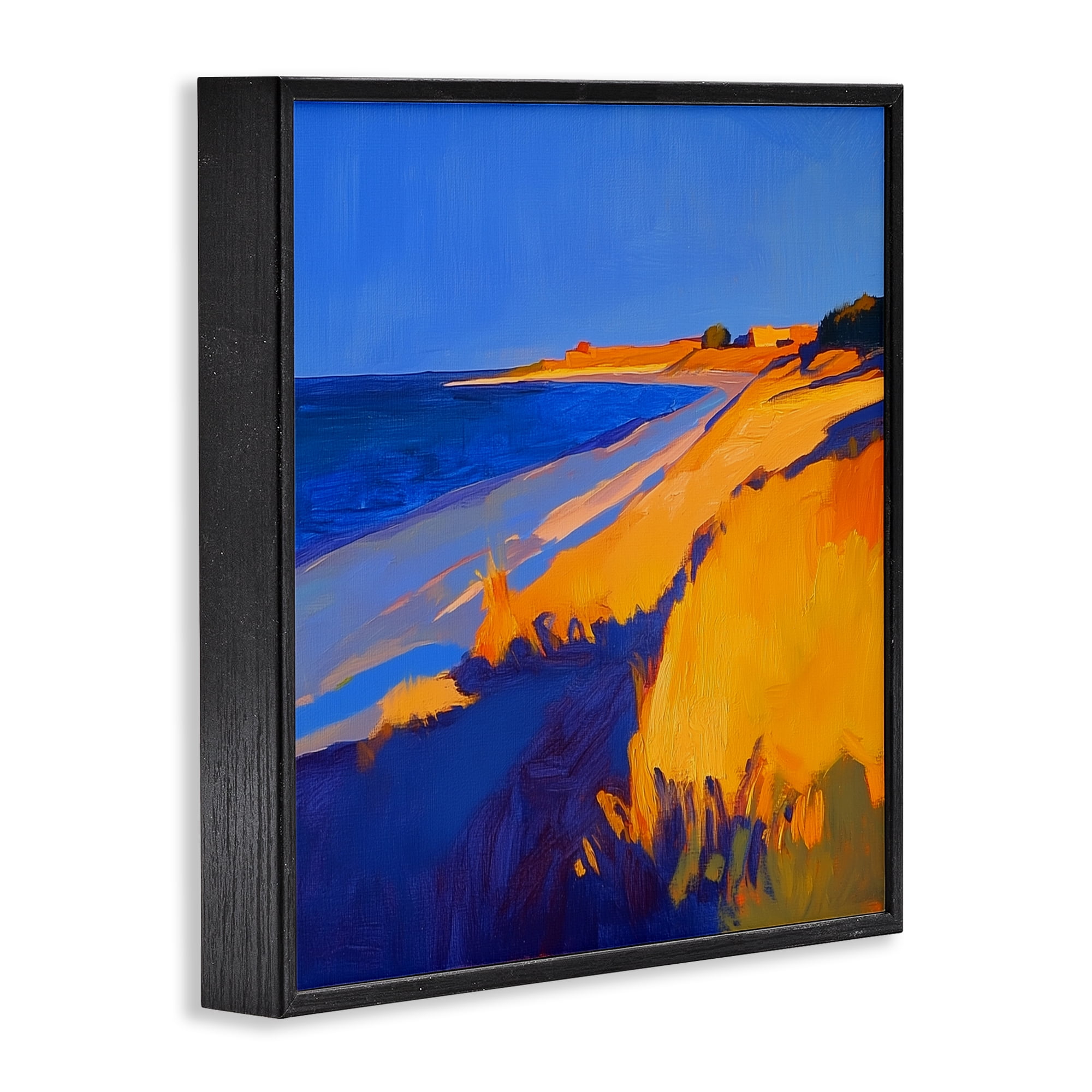 Stupell Industries Complimentary Coast Seascape Black Framed Giclee Art, design by Walker Noble