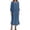Navy, variant on ZHOGXU Stylish Womens Midi Dresses Solid Color Round Neck Long Sleeve Regular Fit Ruffle Hem Weekend Outdoor Wear