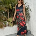 thumbnail image 6 of Oulette, Gambling,dice,casino Dress Fashion Boho Beach Long Dresses Female Party Printed Maxi Dress, 6 of 9