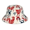 thumbnail image 3 of Daiia Roosters Pattern Bucket Hat - Trendy Cotton Sun Hat for Beach, Golf, Fishing - Fun Outdoor Vacation Boonie for Men and Women, 3 of 9